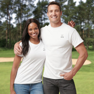 Klassische personalisierte Monogramm-Golfschläger T-Shirt
