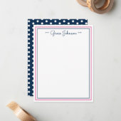 Klassische Personalisierte Note Card | Marine und Mitteilungskarte (Vorderseite/Rückseite Beispiel)