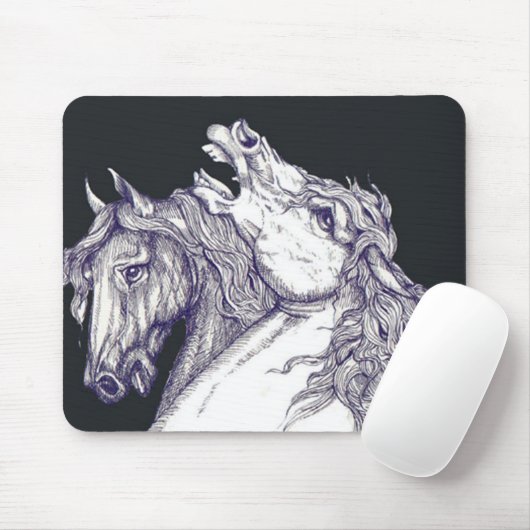 Klassische Pferde Mousepad (Mit Mouse)
