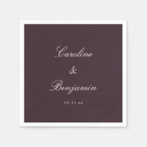 Klassische Pflaumen-Schrift Elegante Hochzeit Benu