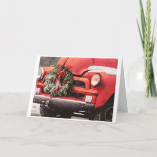 KLASSISCHE PICKUP-TRUCK-WEIHNACHTSKARTE KARTE
