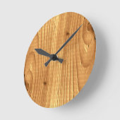 Klassische Pine unbehandeltes Holzbild Runde Wanduhr (Winkel)