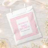Klassische Pink Gingham Girl Baby Dusche Geschenktütchen (Ausgeschnitten)