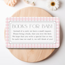 Klassische Pink Gingham Girl Books for Baby Shower