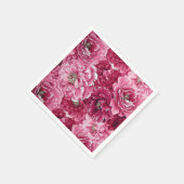 Klassische Pink-Peonies-Cluster | Floral Napkins Serviette (Ecke)