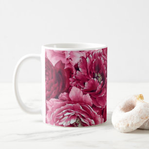 Klassische Pink-Peonies-Cluster   Tasse