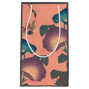 Klassische Pinke Bienen-Blumen-Kunst von Hokusai Kleine Geschenktüte