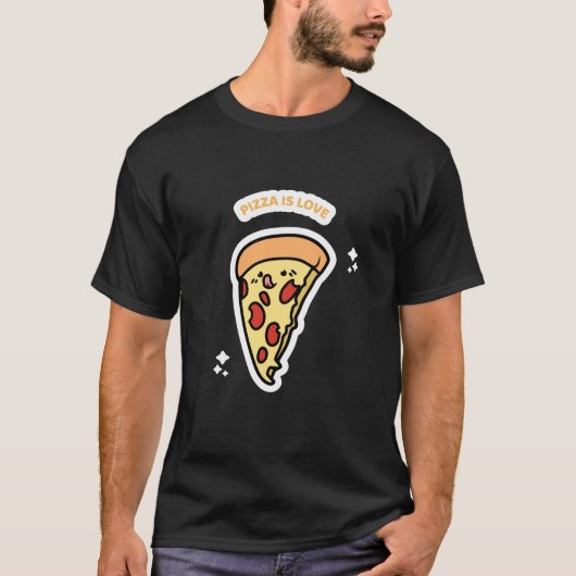 Klassische Pizza ist Liebe T-Shirt (Vorderseite)