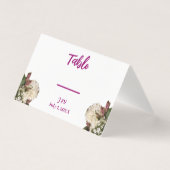 Klassische Platzkarte der weißen botanischen Flora (Vorderseite)