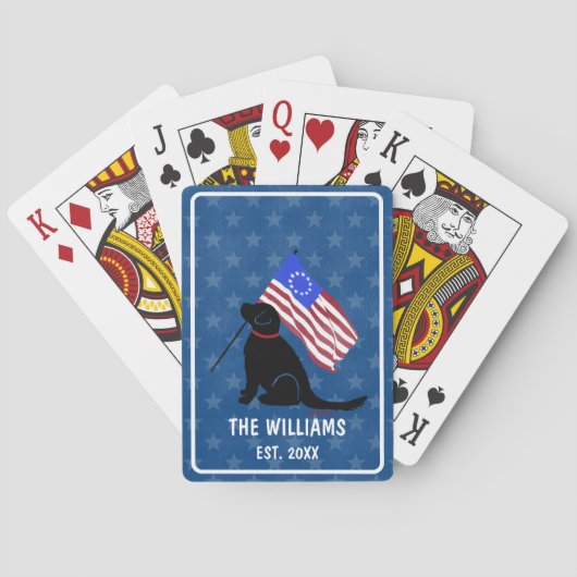 Klassische Playing Cards für Hunde im Schwarzen La Spielkarten (Rückseite)