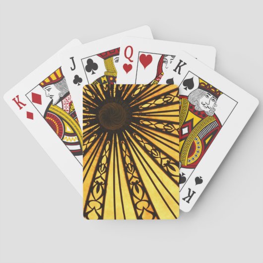 Klassische Playing Cards in Gelb und Schwarz Spielkarten (Rückseite)