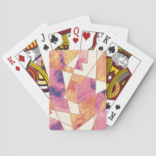 Klassische Playing Cards mit gewaschter Geometrie Spielkarten (Rückseite)