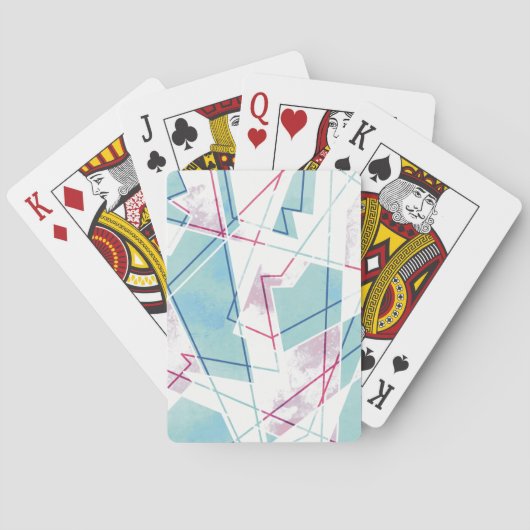 Klassische Playing Cards mit gewaschter Geometrie Spielkarten (Rückseite)