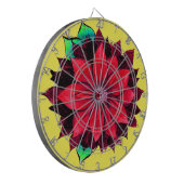 KLASSISCHE POINSETTIA im ROT Dartscheibe (Vorderseite Links)