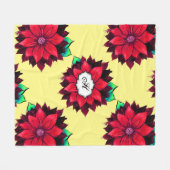 KLASSISCHE POINSETTIA im ROT Fleecedecke (Vorderseite (Horizontal))