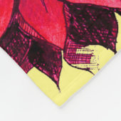 KLASSISCHE POINSETTIA im ROT Fleecedecke (Ecke)