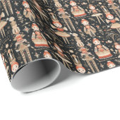 Klassische Polichinelles, Nutcracker Ballet Geschenkpapier (Rolleneckpunkt)