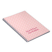 Klassische Polka Dot Muster Hochzeitsbücher Notizblock (Rechte Seite)