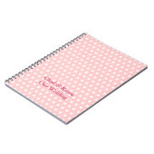 Klassische Polka Dot Muster Hochzeitsbücher Notizblock (Linke Seite)