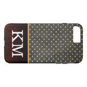 Klassische Polka-Punkte für Monogramm Case-Mate iPhone Hülle (Rückseite (Horizontal))
