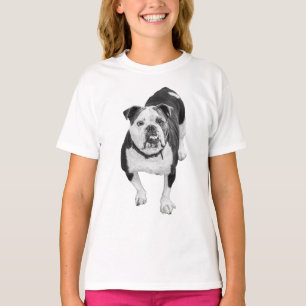 Klassische Pose, Bulldogge-Foto-T-Shirt T-Shirt