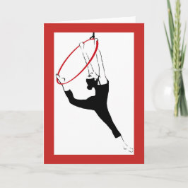 Klassische Pose der Luftschleife in Rot und Schwar Karte