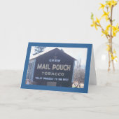 Klassische Post-Beutel-Anzeige auf einer Scheune Karte (Gelbe Blume)