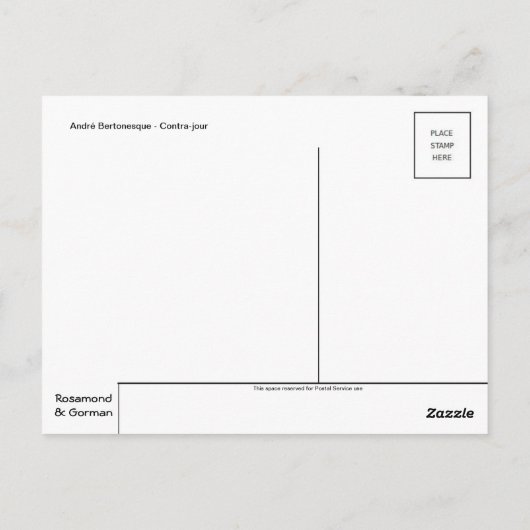 Klassische Postkarte (Rückseite)