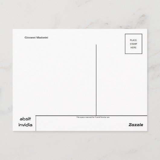 Klassische Postkarte (Rückseite)