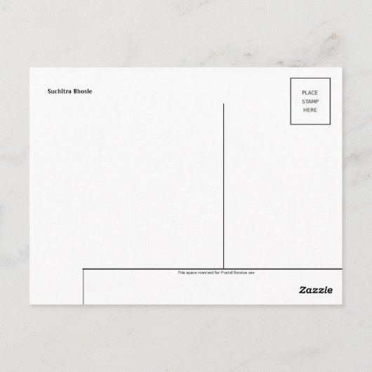 Klassische Postkarte (Rückseite)