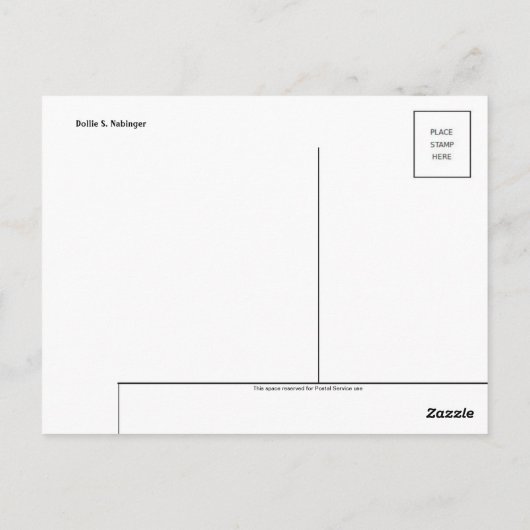 Klassische Postkarte (Rückseite)