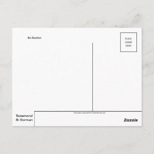 Klassische Postkarte (Rückseite)