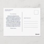 Klassische Postkarte für Hochzeiten (Rückseite)