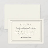 Klassische Postponement-Announcement-Karte Ankündigung (Vorne/Hinten)