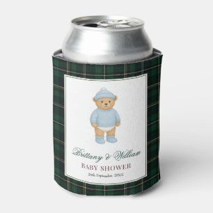 Klassische Preppy-Bär-Designer-Kariert-Baby-Party Dosenkühler