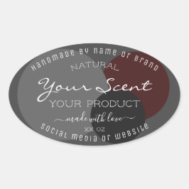 Klassische Produktverpackungsmarken Dunkelgrauer B Ovaler Aufkleber