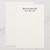 Klassische professionelle eigene Namensinformation Briefpapier (Vorne/Hinten)