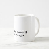 Klassische professionelle eigene Namensinformation Kaffeetasse (VorderseiteRechts)