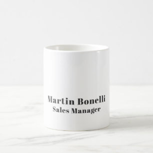 Klassische professionelle eigene Namensinformation Kaffeetasse