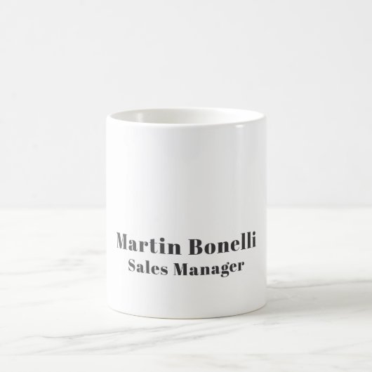 Klassische professionelle eigene Namensinformation Kaffeetasse (Mittel)