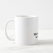 Klassische professionelle eigene Namensinformation Kaffeetasse (Links)