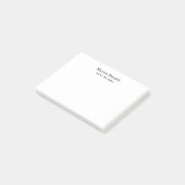 Klassische professionelle eigene Namensinformation Post-it Klebezettel (angewinkelt)