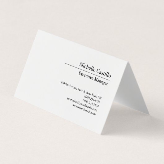 Klassische professionelle eigene Namensinformation Visitenkarten (Vorderseite)