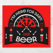 Klassische Pub Darts Bierflaschenetikett (Einzelnes Label)