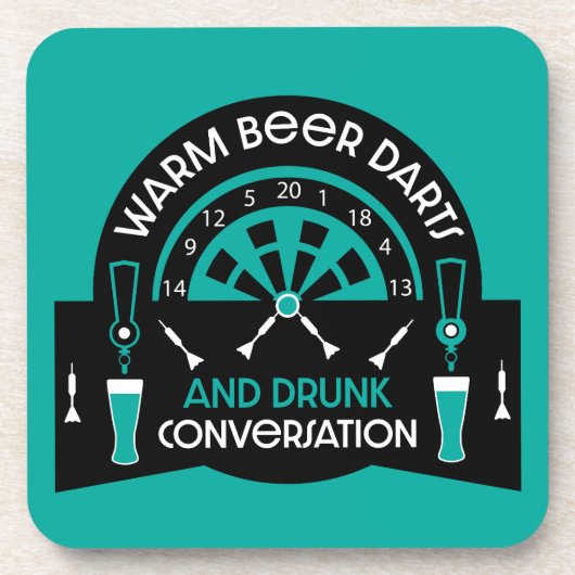 Klassische Pub Darts Getränkeuntersetzer (Vorderseite)