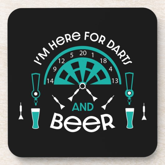 Klassische Pub Darts Getränkeuntersetzer (Vorderseite)