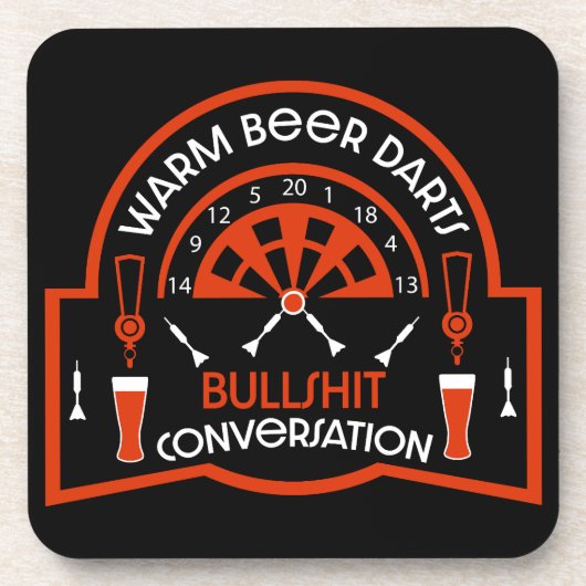 Klassische Pub Darts Getränkeuntersetzer (Vorderseite)