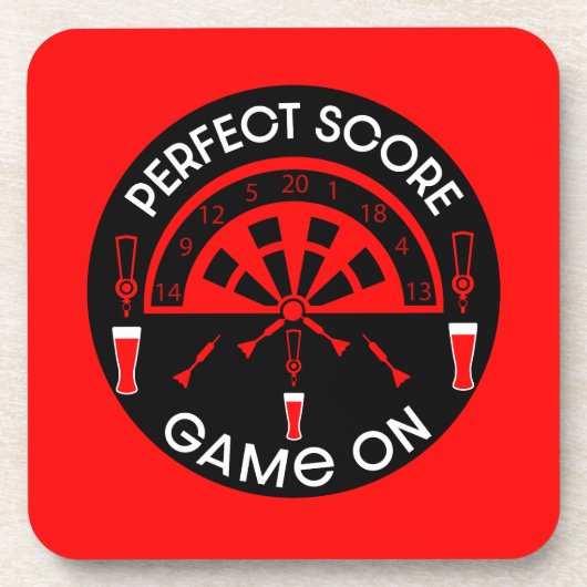 Klassische Pub Darts Getränkeuntersetzer (Vorderseite)