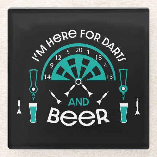 Klassische Pub Darts Glasuntersetzer (Vorderseite)