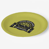 Klassische Pub Darts Pappteller (Schrägansicht)